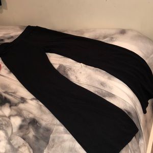 All black flare pants